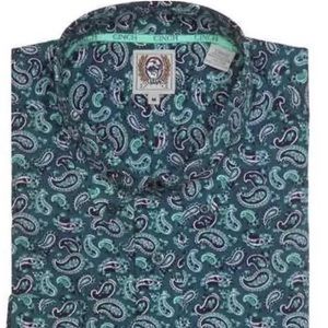 Cinch men western XS Green Floral shirt NWT